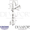 Grohe Atrio Classic Basin Mixer Crosshead XL-Size Spares